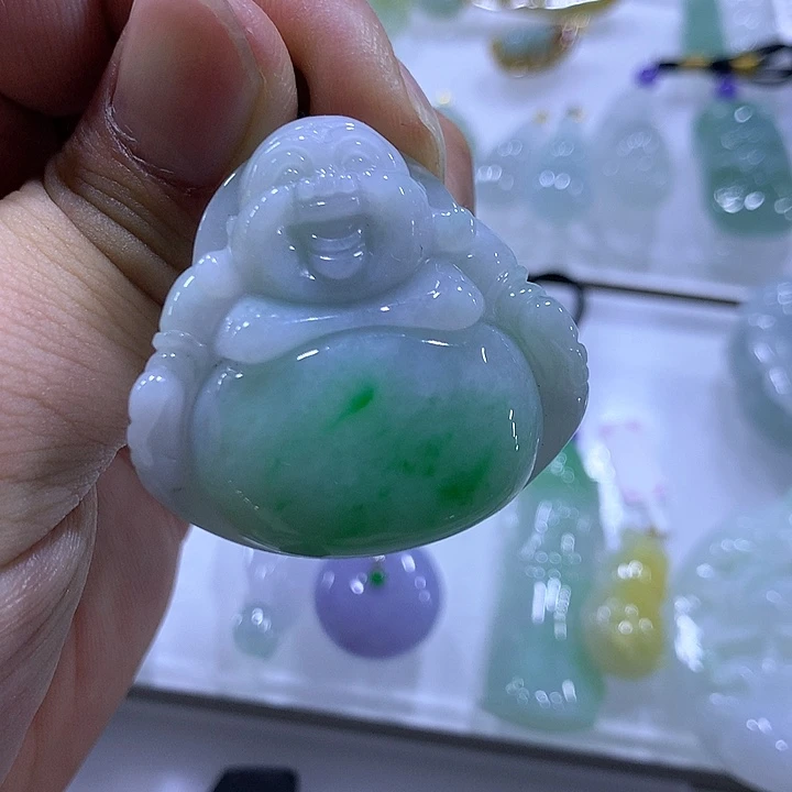 翡翠颈饰未镶嵌天然翡翠A货吊坠