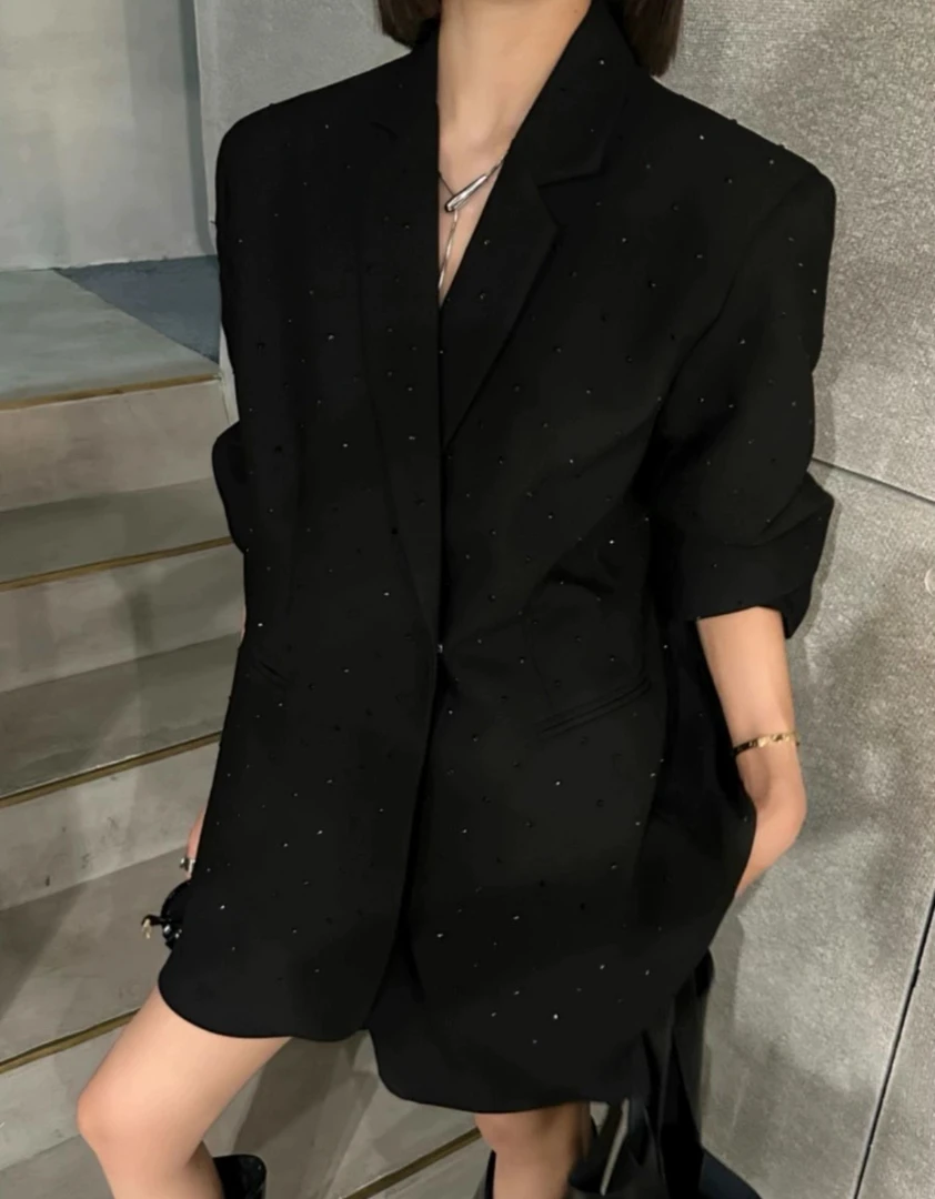 7126新款重工满天星西装外套(40)