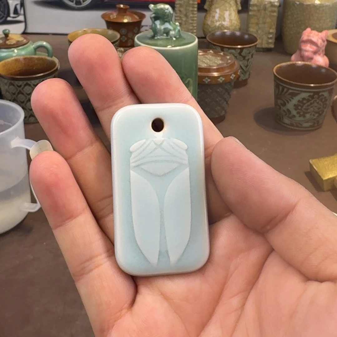 杯龙泉茶具青瓷微瑕