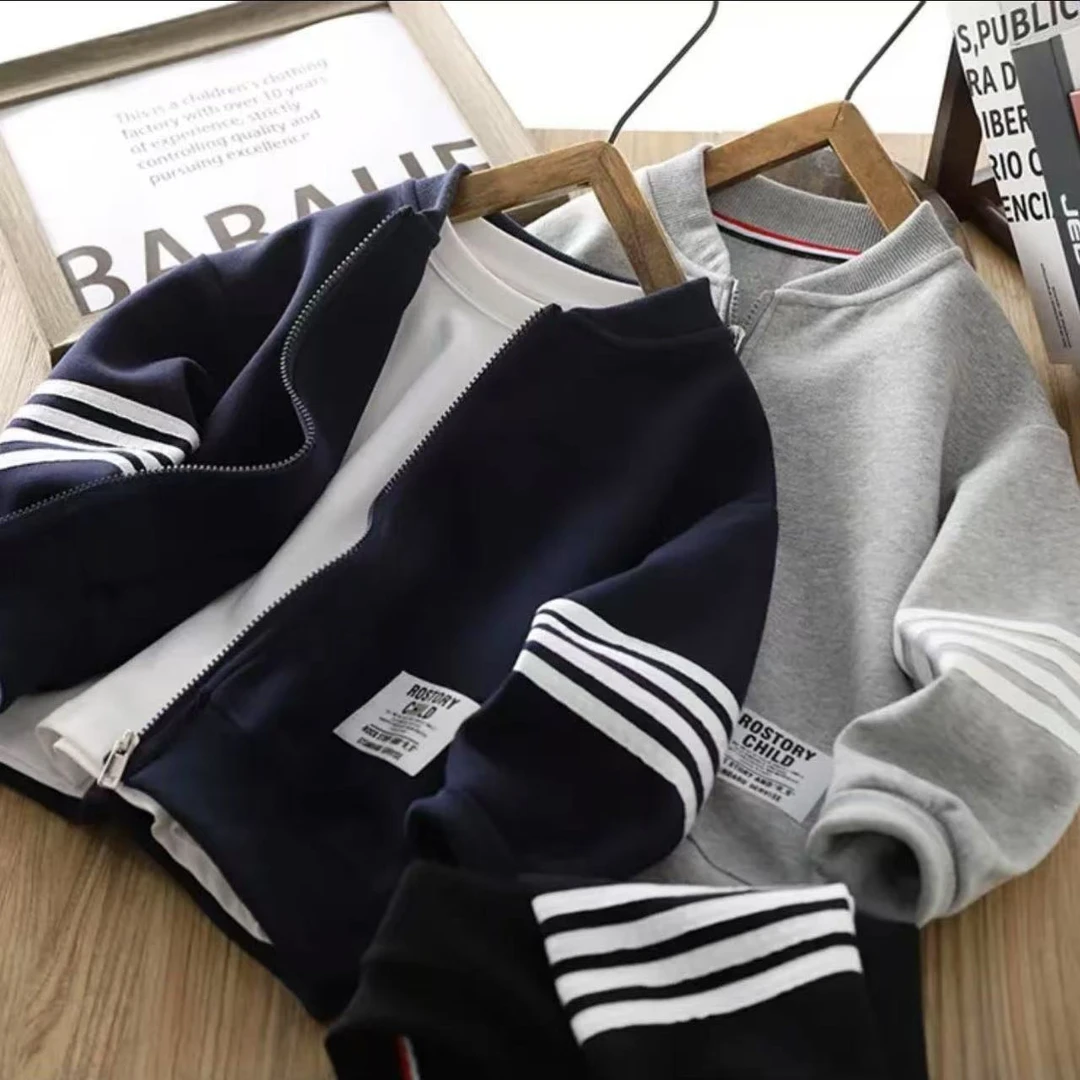 男童棒球服外套春装2025新款儿童立领夹克衫男孩春秋季运动服上衣