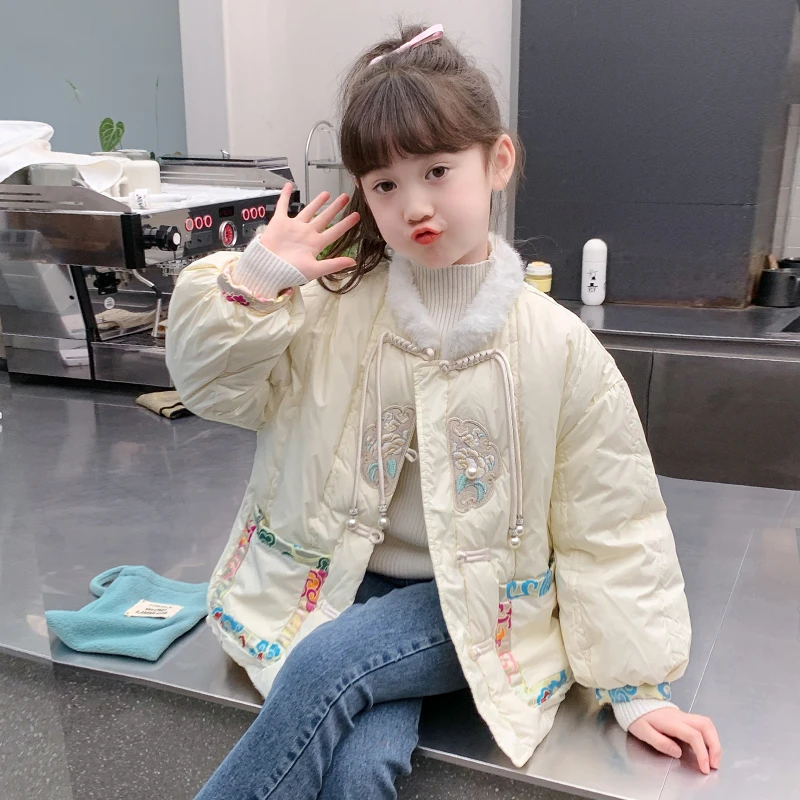 女童中国风棉衣外套冬装2025新款儿童新中式汉服洋气棉袄唐装棉服