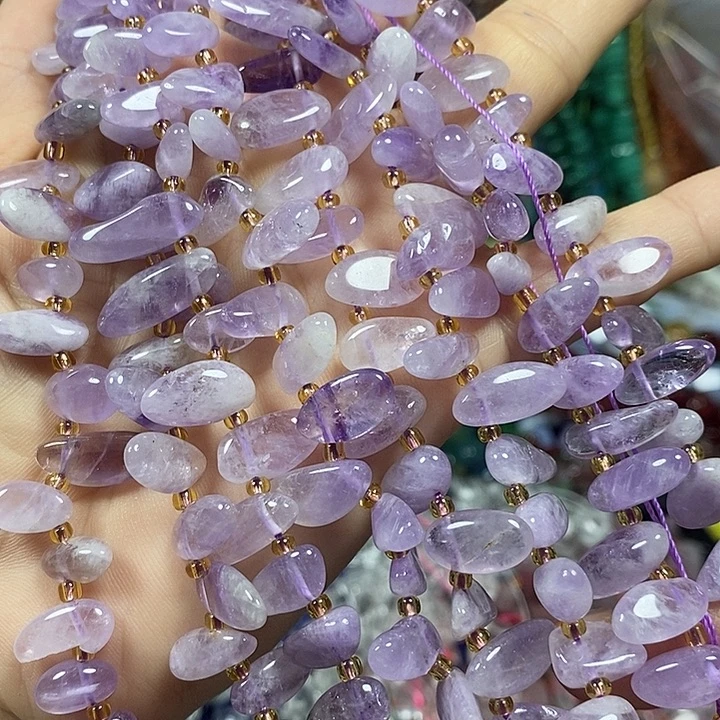 玛瑙/玉髓未镶嵌珠宝半成品天然紫玉一条
