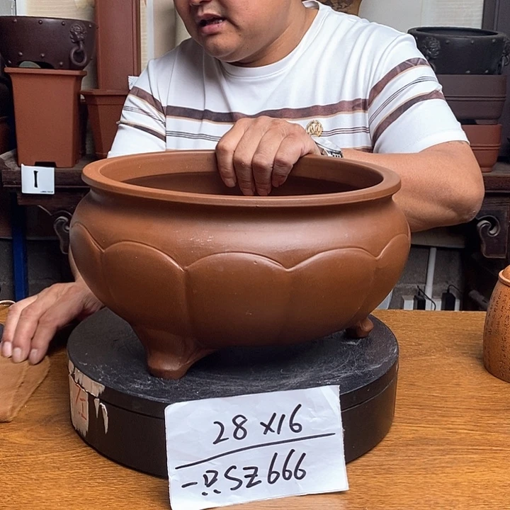 紫砂花盆货号一只SZ666