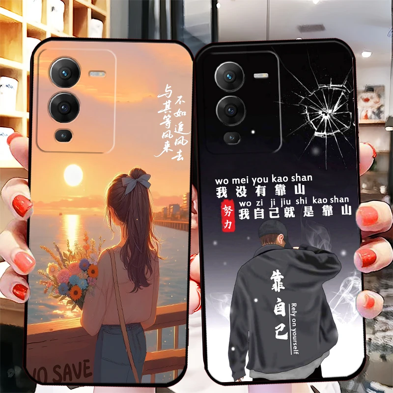 vivoS15手机壳V2203A耐脏新款网红女全包边硅胶防摔软壳个性男s15