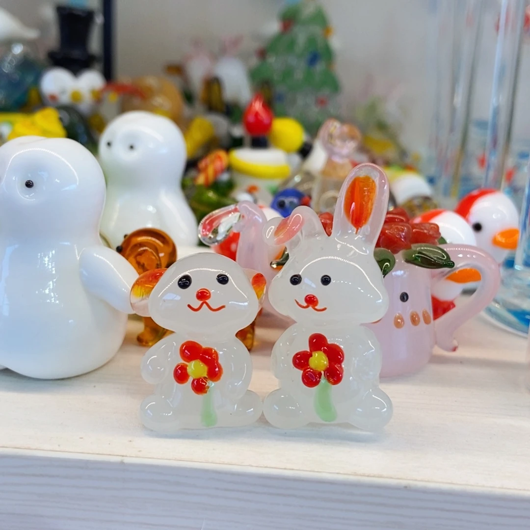 手工艺品琉璃兔子