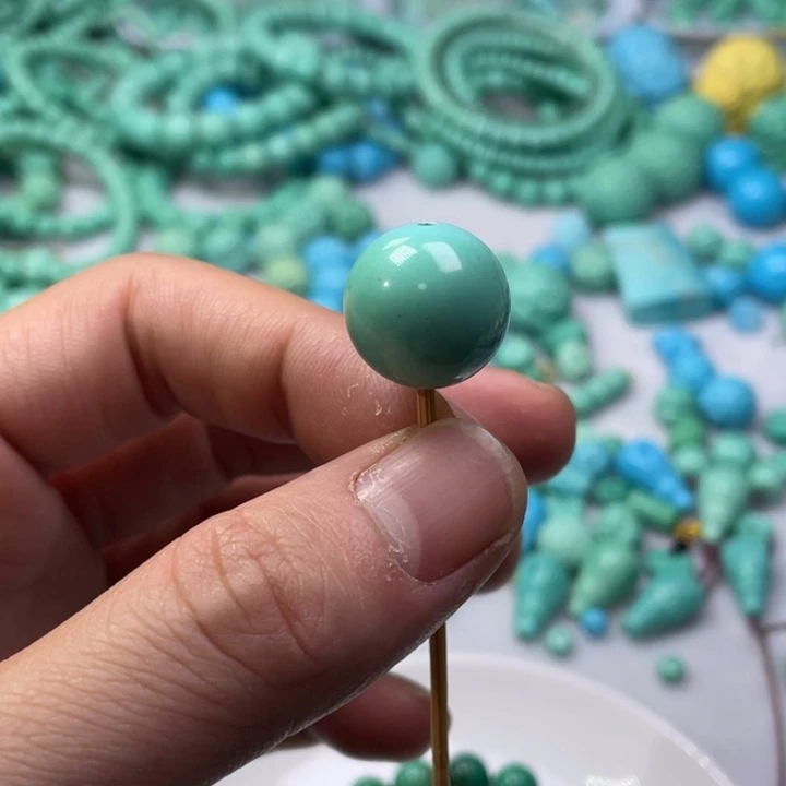 非金属卡17绿色圆珠俏色