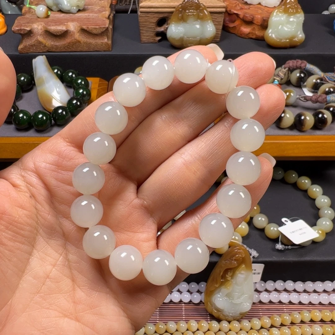 和田玉未镶嵌手链卡12