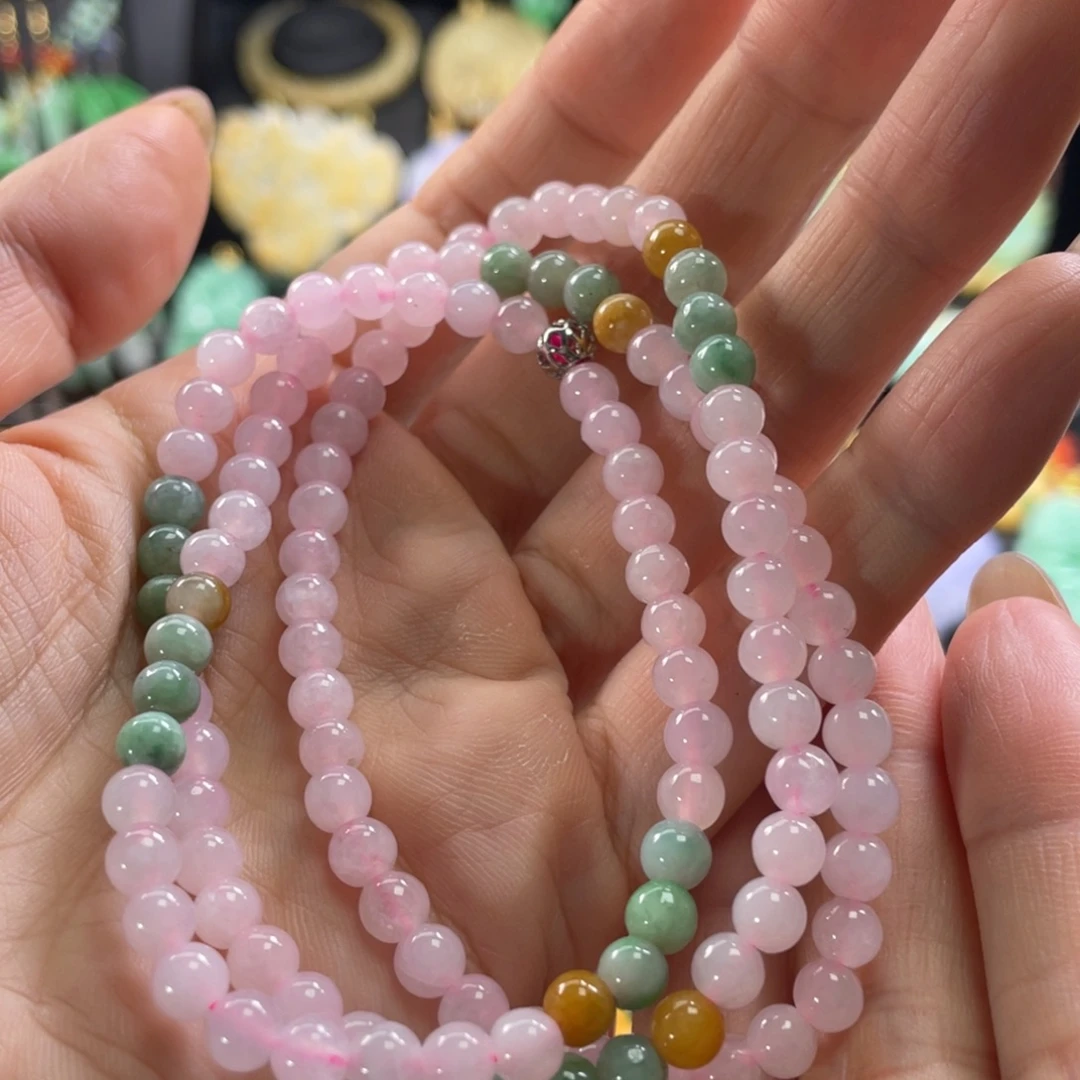 翡翠未镶嵌颈饰代编织