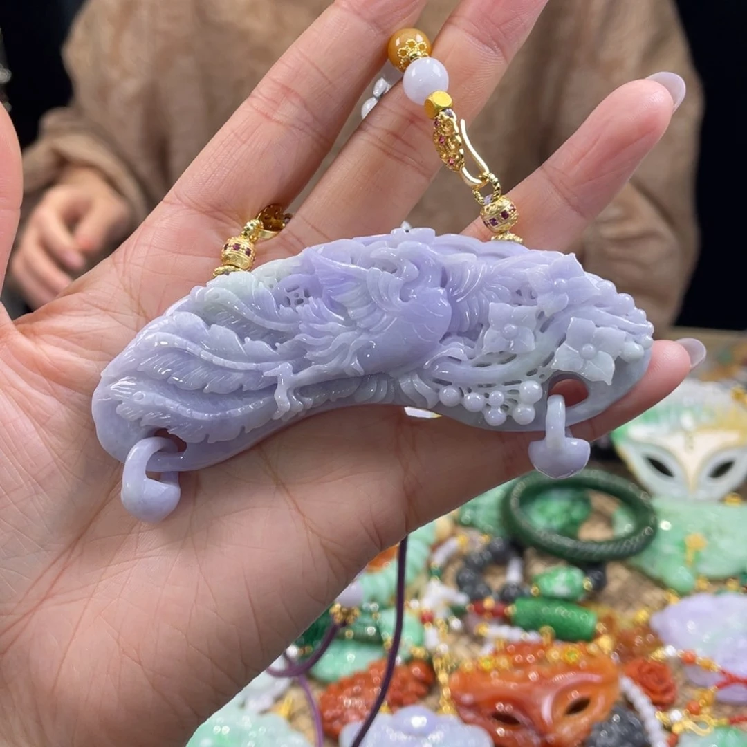 翡翠颈饰未镶嵌代编织