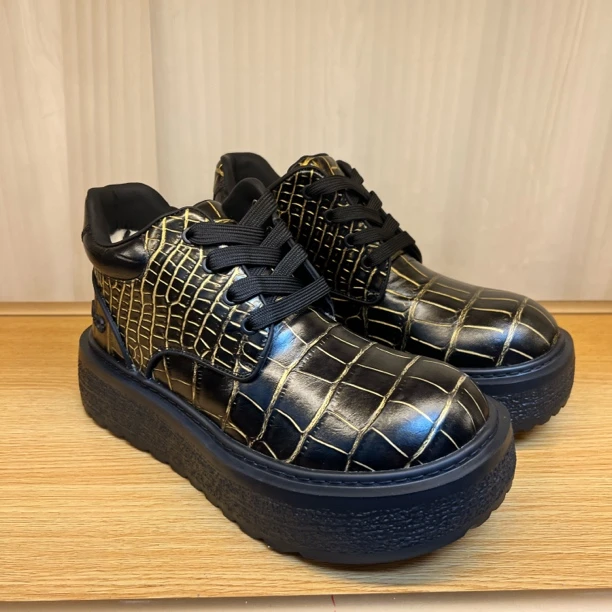 MZJ8399-2黑金顶奢定制大棉稀有皮男鞋