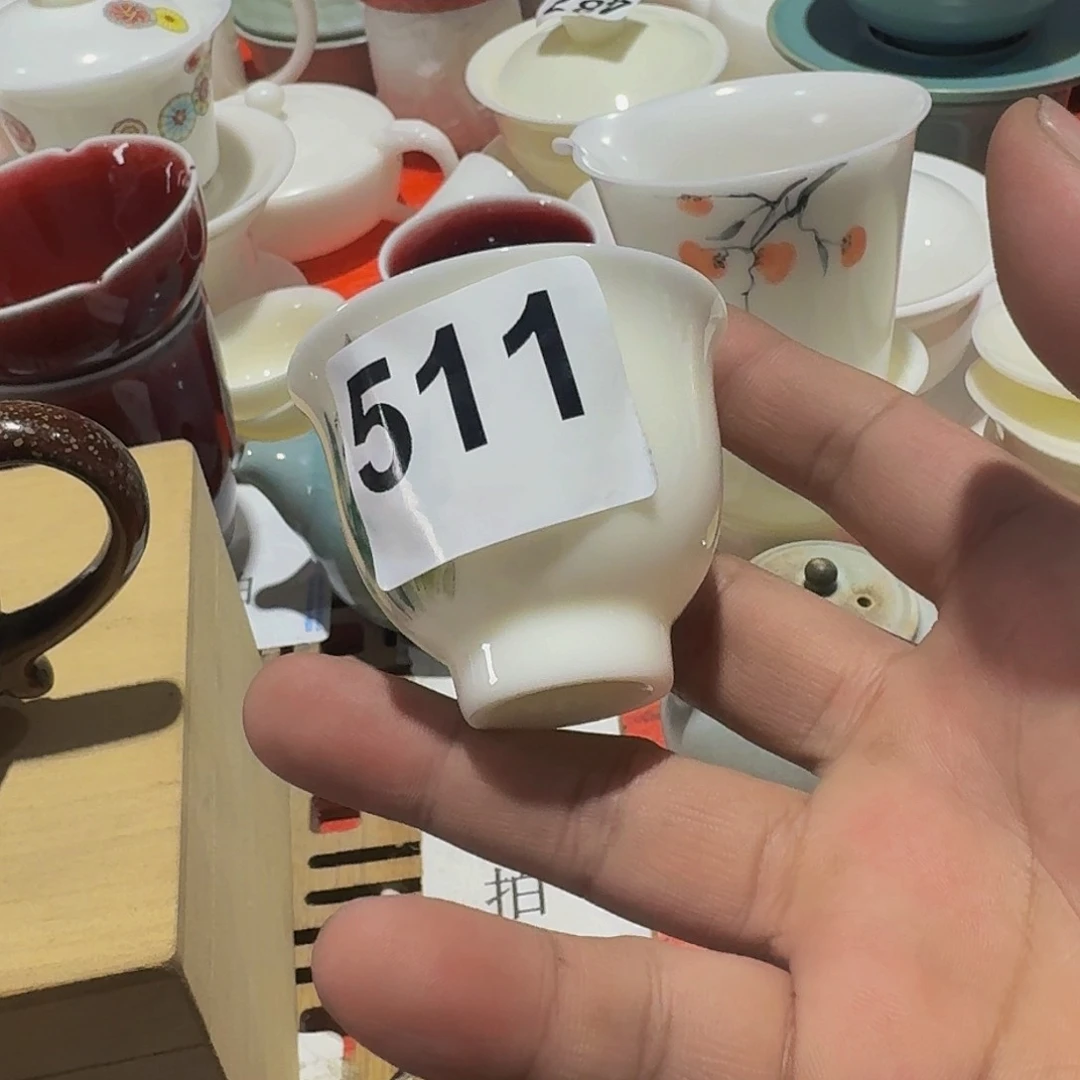 瓷片蜡****科瑕疵茶具，介意勿拍