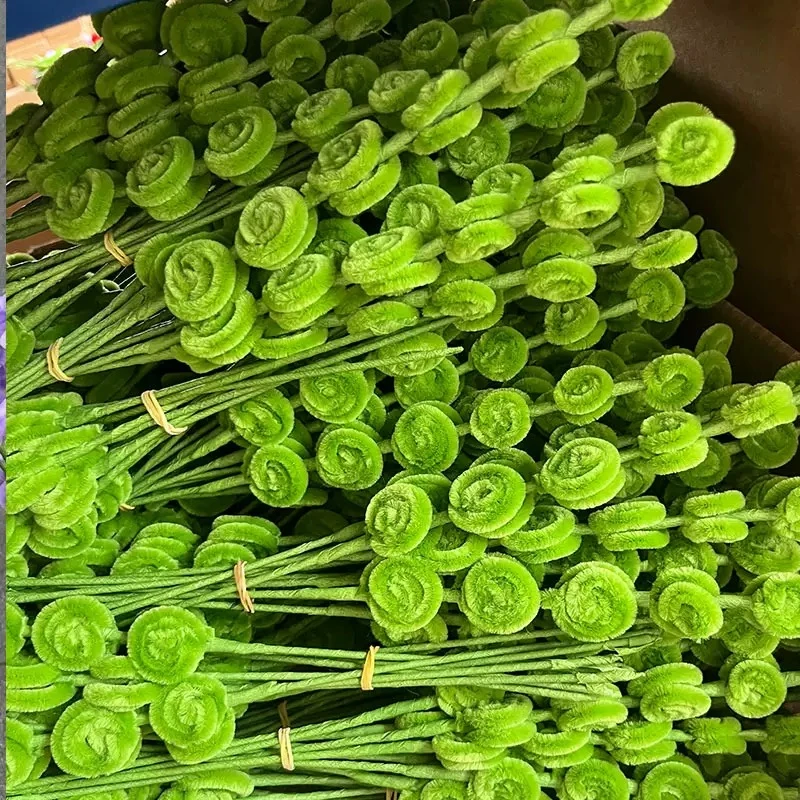 扭扭棒花束配叶清新仿真绿植成品仿真花插件DIY手工编织花朵枝条