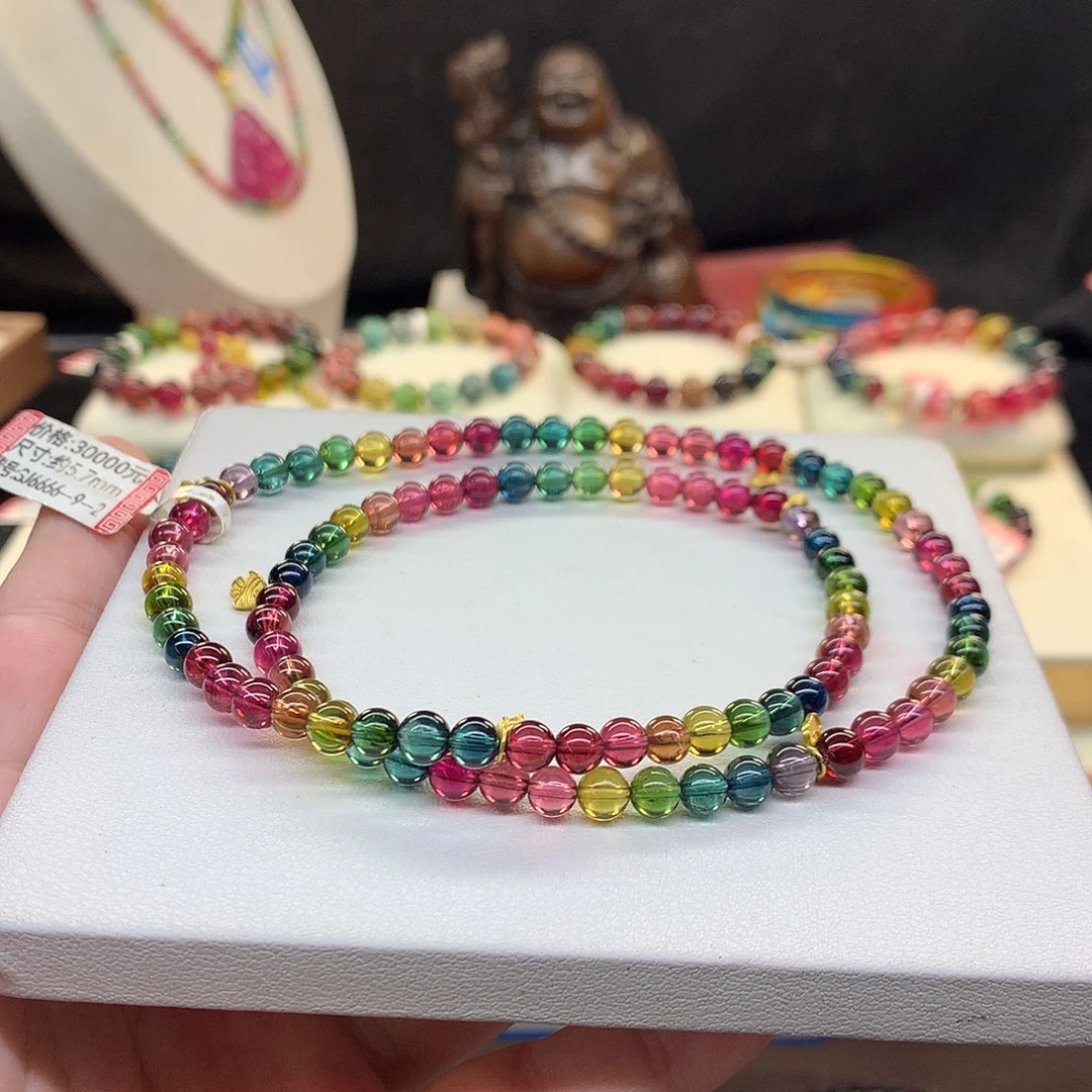 手串未镶嵌碧玺彩虹色标5.7mm