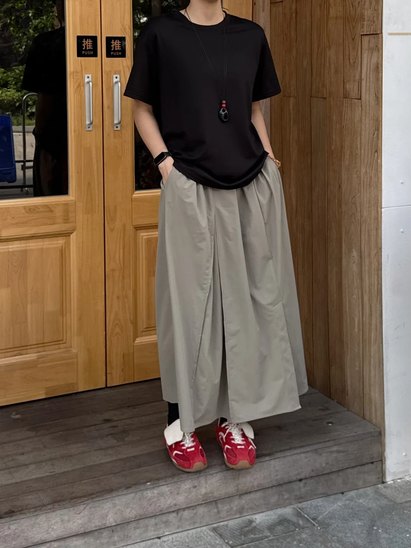 奕色【莫代尔纯黑T】宽松版无性别同款