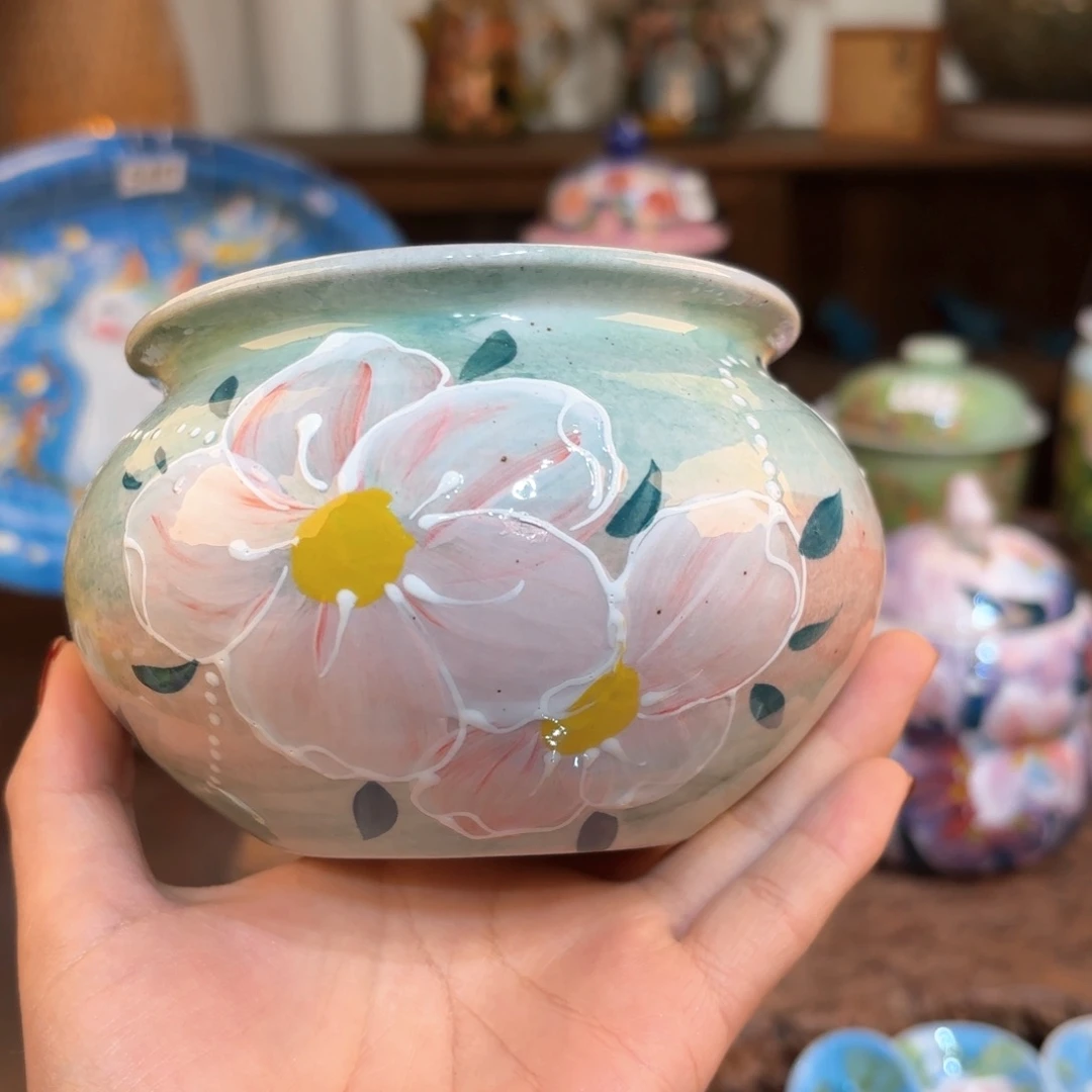 景德镇手绘高温釉下彩陶瓷茶具