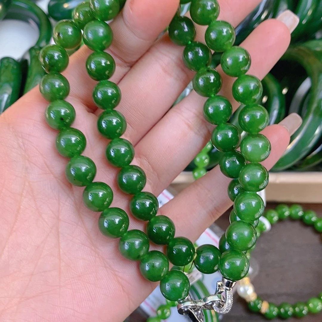 和田玉（碧玉）未镶嵌手链