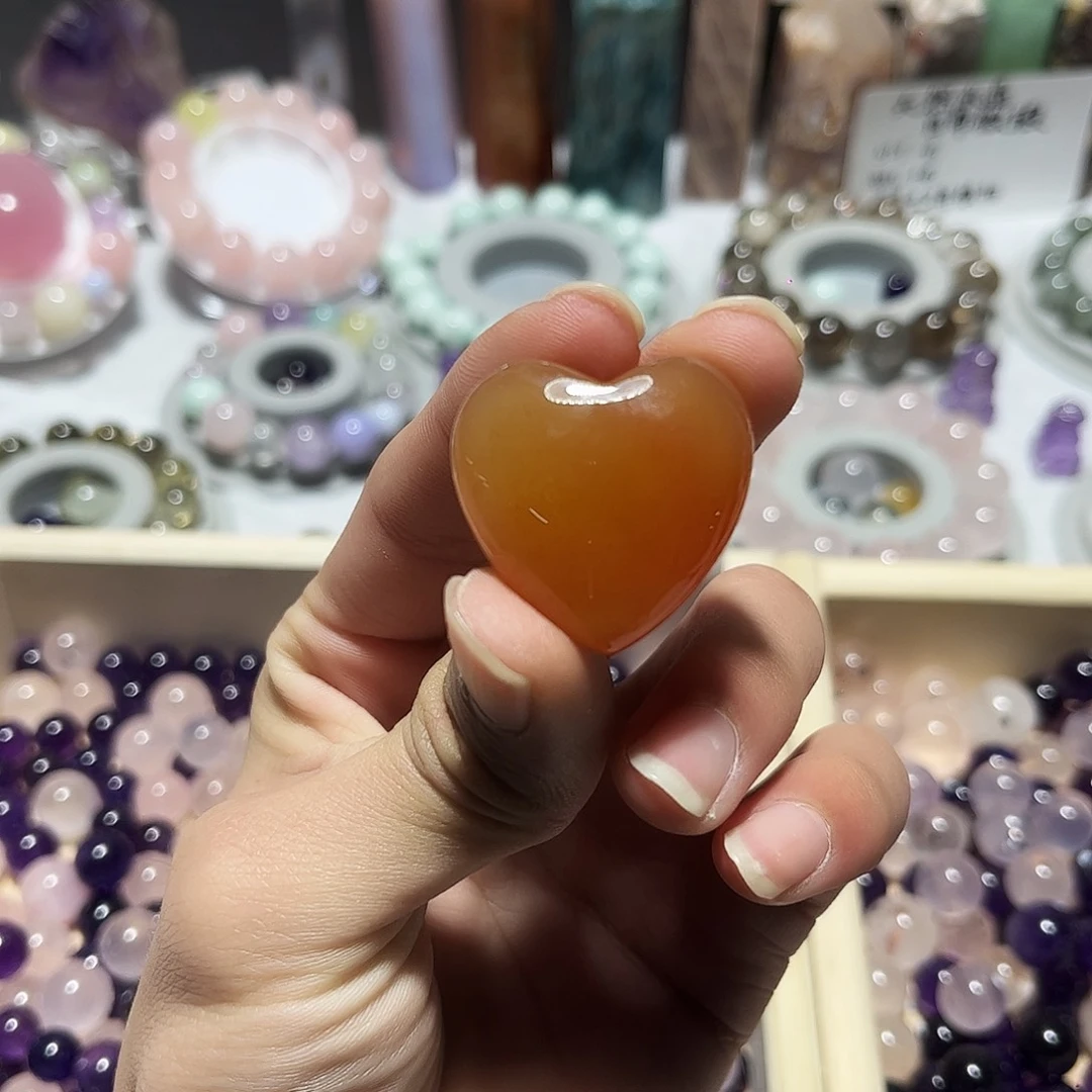 玛瑙/玉髓未镶嵌珠宝半成品开播福利红玛瑙小爱心