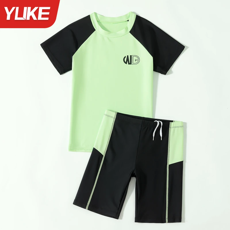 儿童泳衣男童分体中大童宝宝速干游泳专业训练装备2025新款泳裤