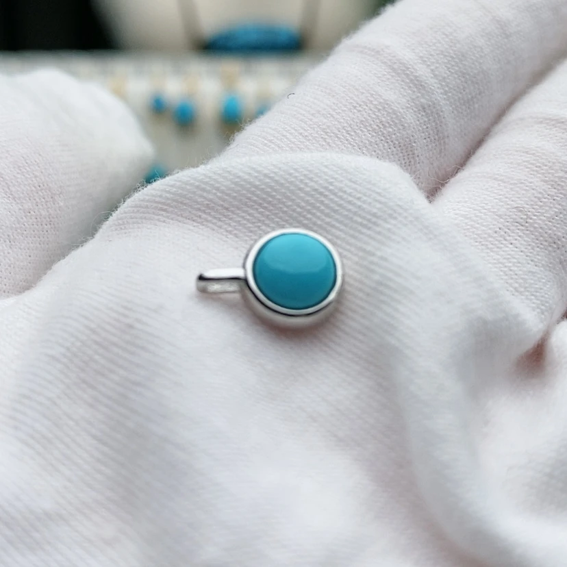 【闪购商品】绿松石原矿绿松石银S925镶嵌