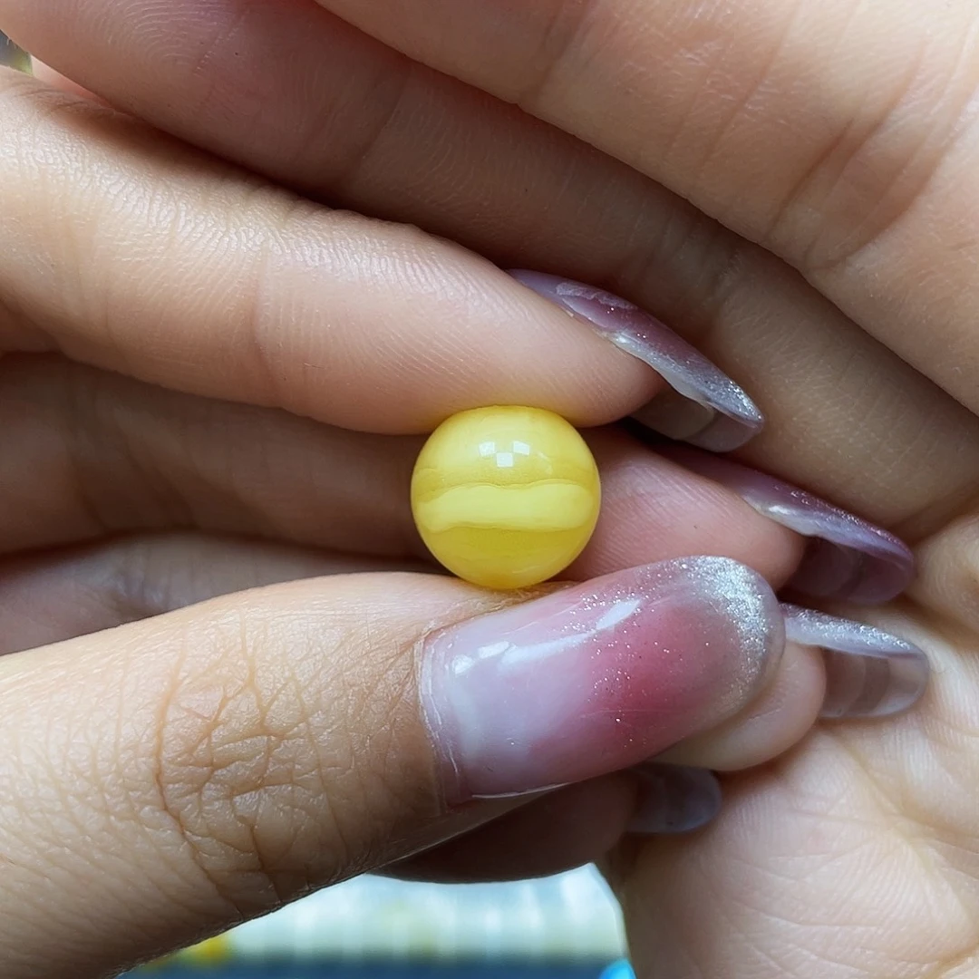 蜜蜡裸石未镶嵌圆珠10.9mm福利