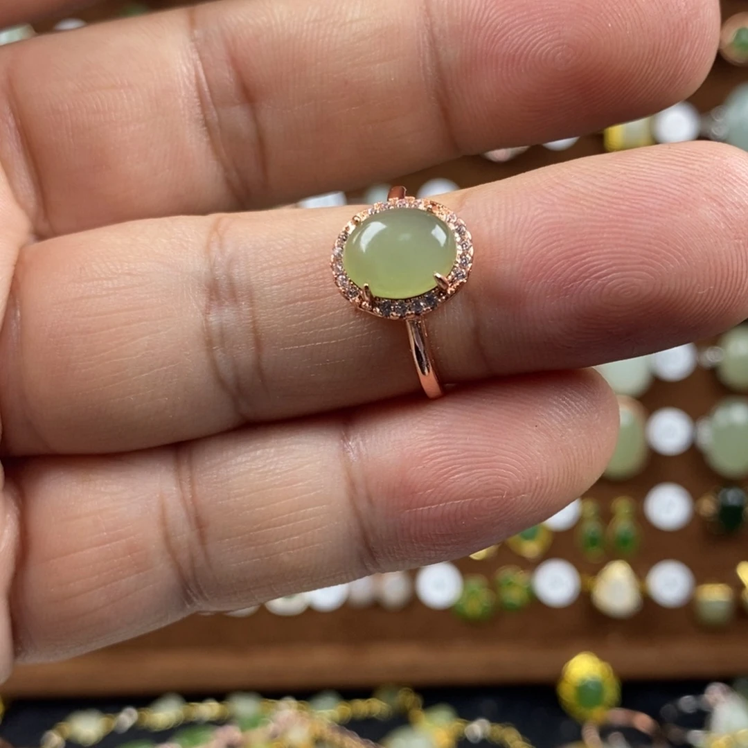 和田玉（碧玉）戒指合金