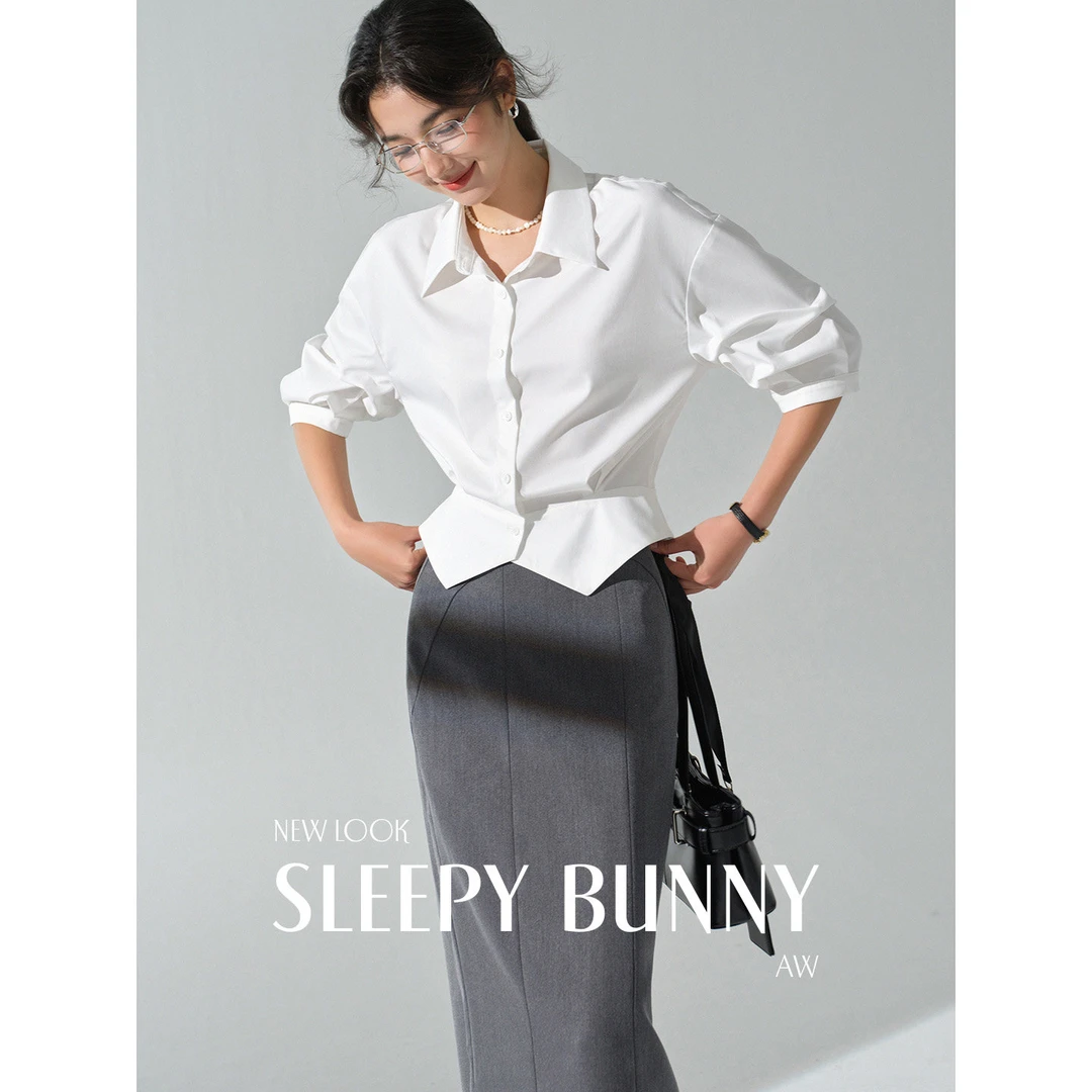 H瞌睡兔【清苍】翻领衬衫上衣507230衬衫/508529半裙/507246/508502