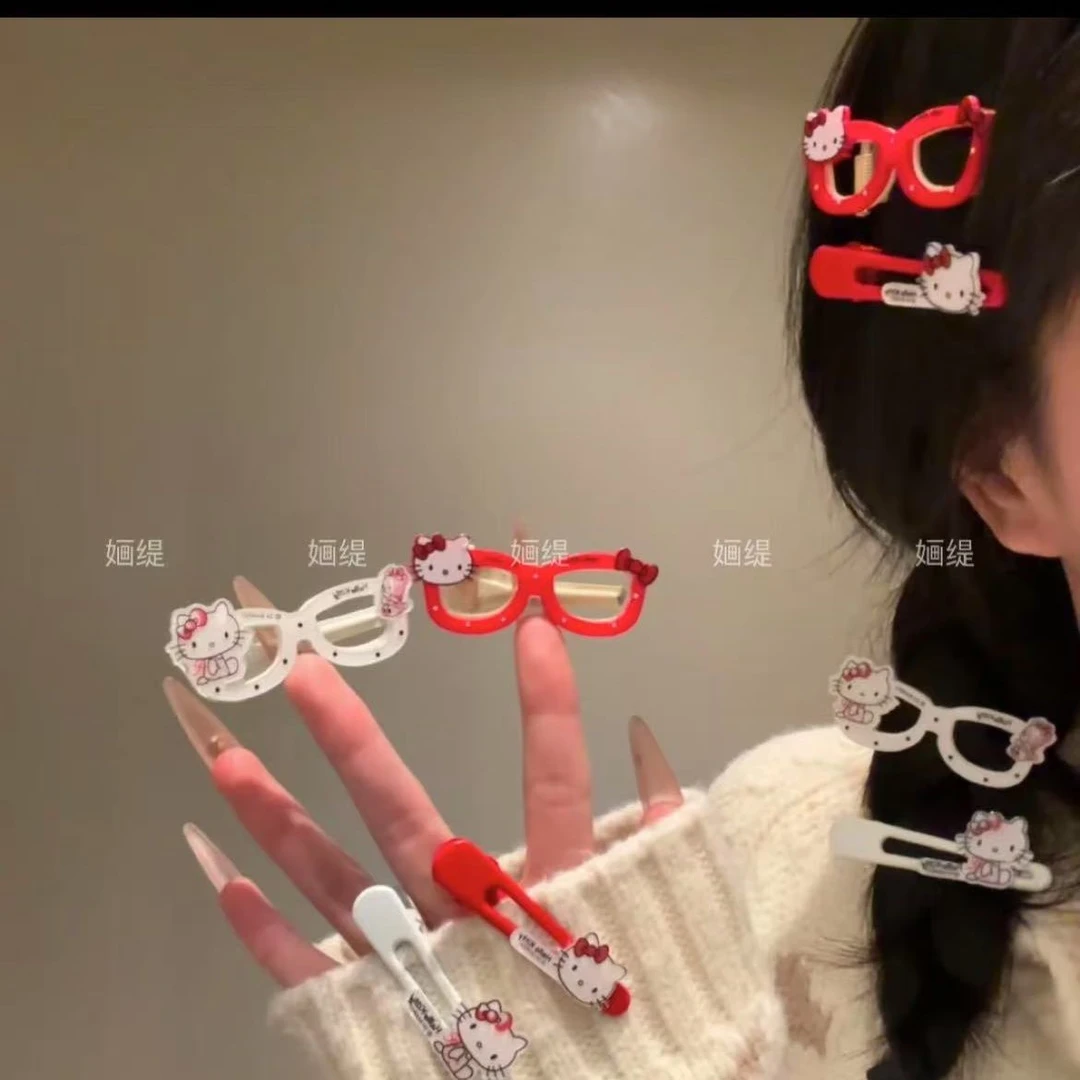 三丽鸥甜美可爱卡通眼镜刘海发夹发饰鸭嘴少女头饰ins发卡