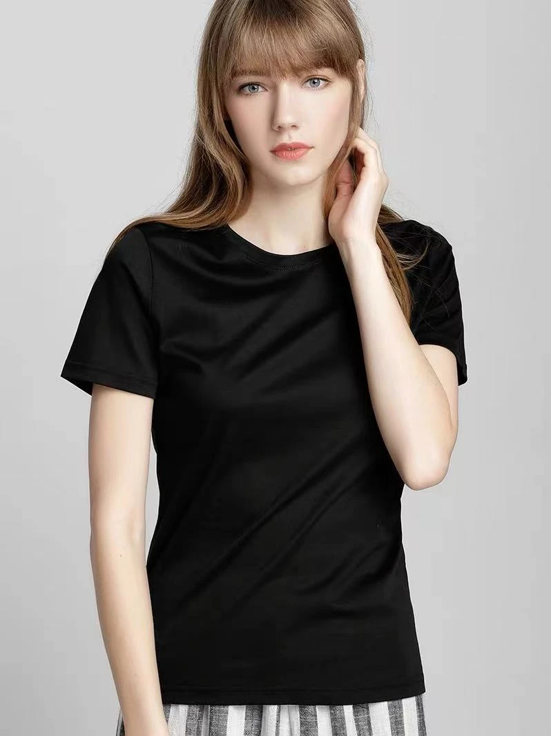 女士丝光棉T恤亲肤高端可打底可外穿