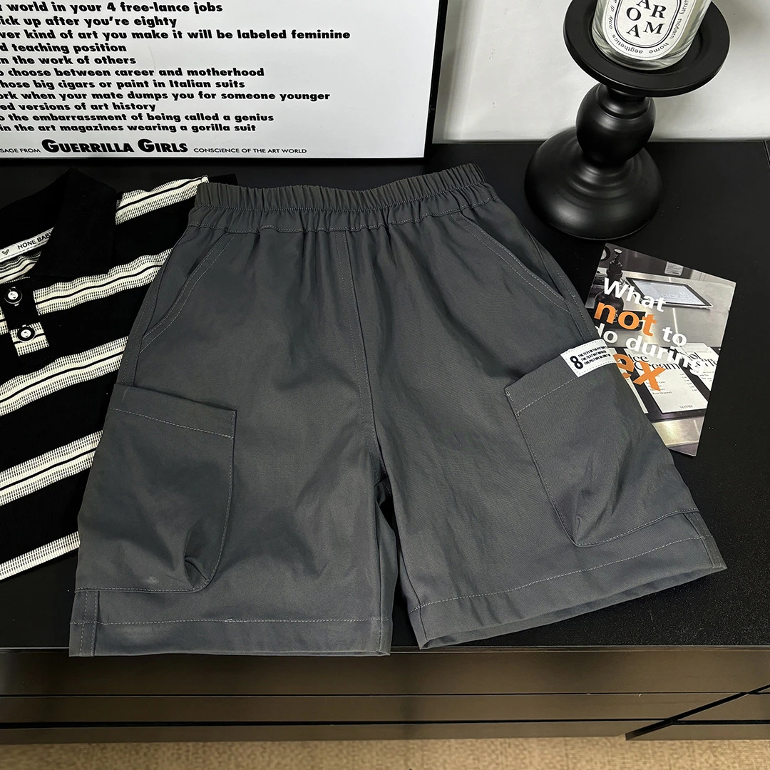 夏季男童工装短裤2025儿童休闲五分裤男宝宝中大童薄款百搭中裤潮