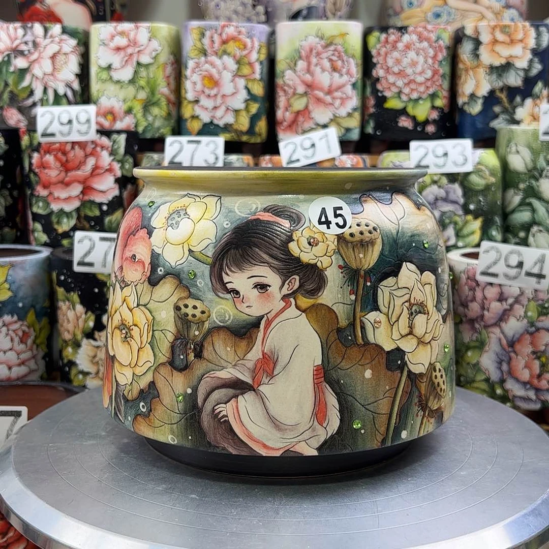 景德镇陶瓷花盆景德镇陶瓷花盆