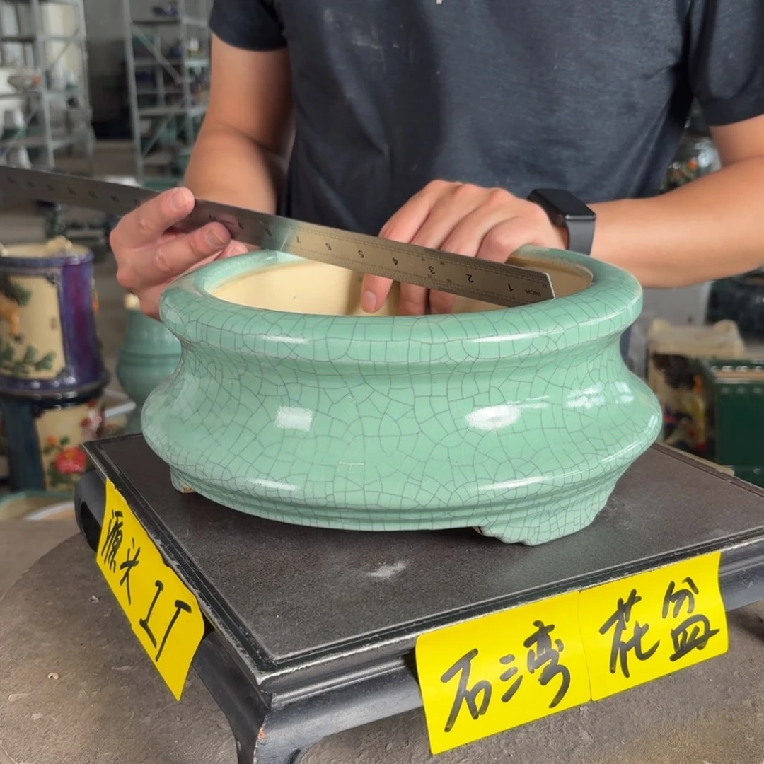 一风堂石湾花盆。小黑点，内口20*8