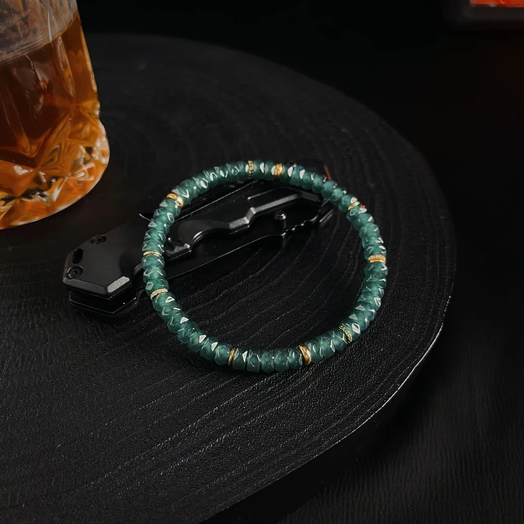 尚夏【翡系列】6.2mm翡翠无相药片手串