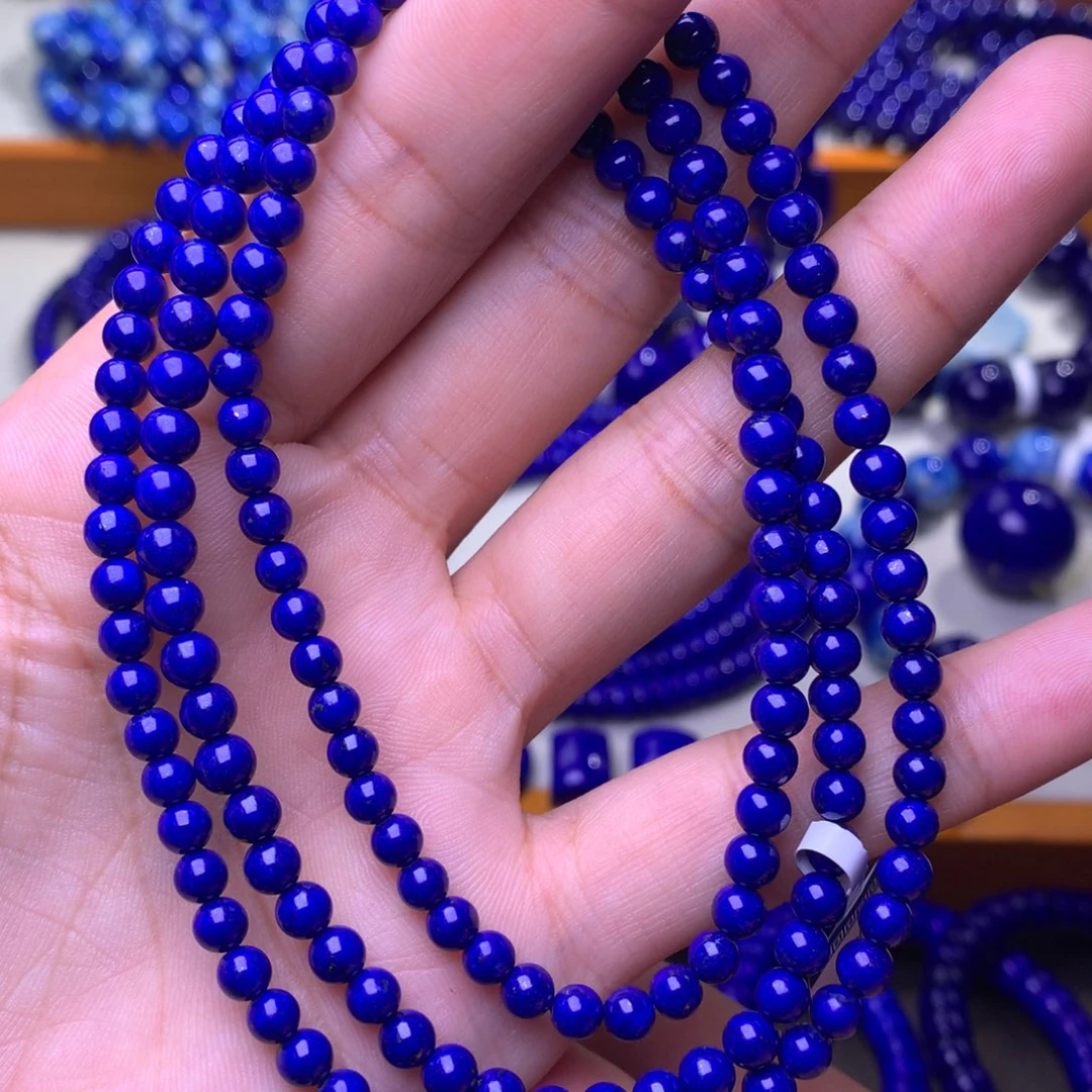 青金石未镶嵌手串4.8mm