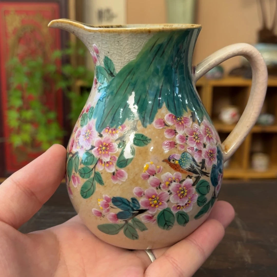 杯柴烧手工手绘陶瓷