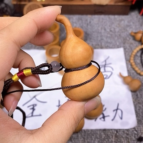 檀香木吊坠老山檀香大葫芦挂件