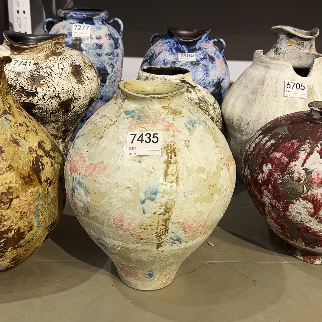 瓶7435高36口9陶瓷花瓶无孔