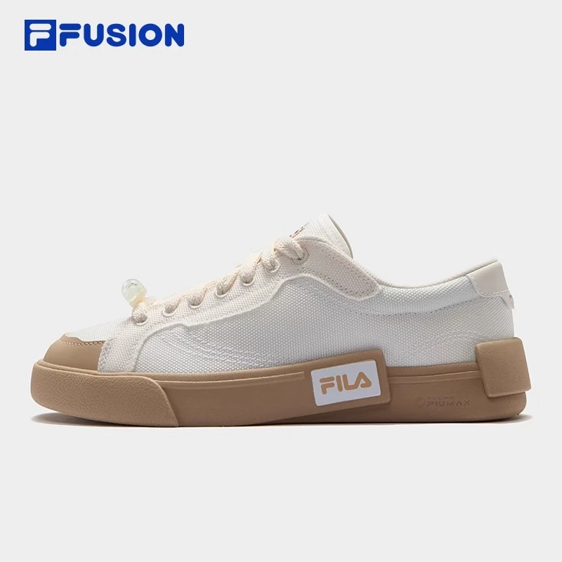 FILA FUSION斐乐POP羽毛帆布鞋男女25夏轻便休闲情侣鞋T12W522926