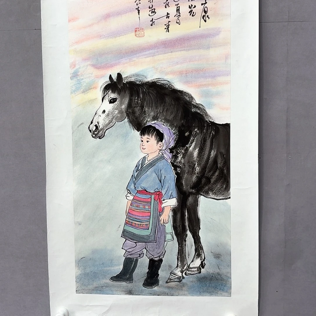 国画艺术家真人手绘