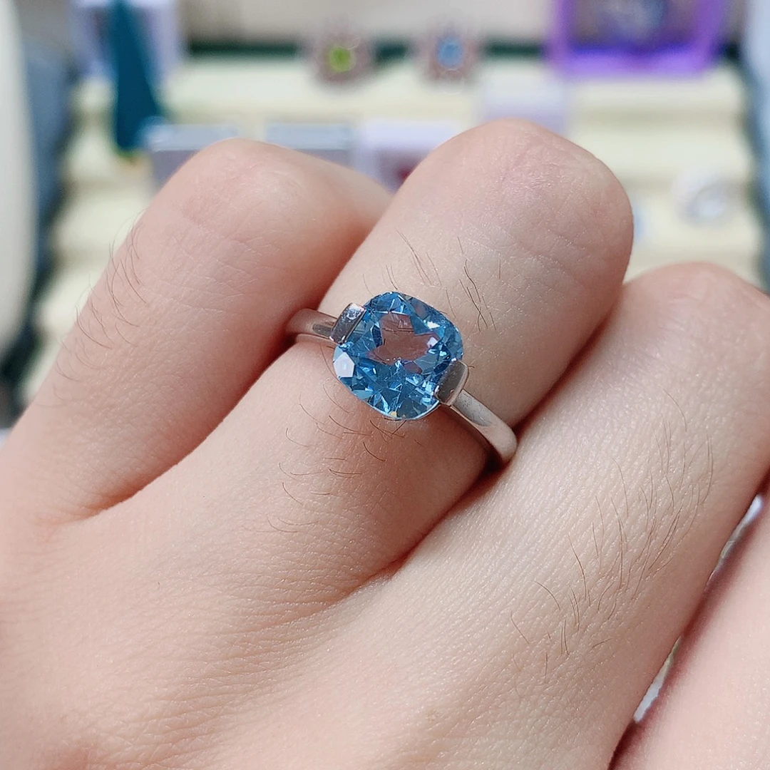 戒指银S925镶嵌托帕石