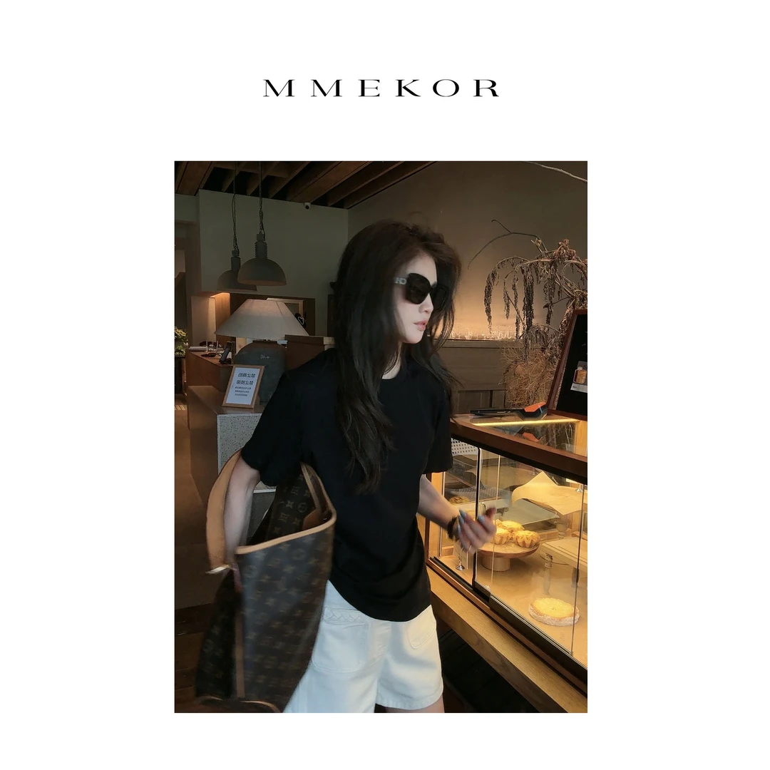 MMEKOR“欧雅若”T恤 2025新款静奢老钱风百搭短袖 89967