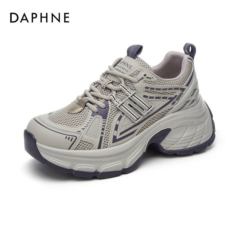 达芙妮复古厚底老爹鞋女2025春季新款女鞋增高休闲鞋百搭运动鞋子