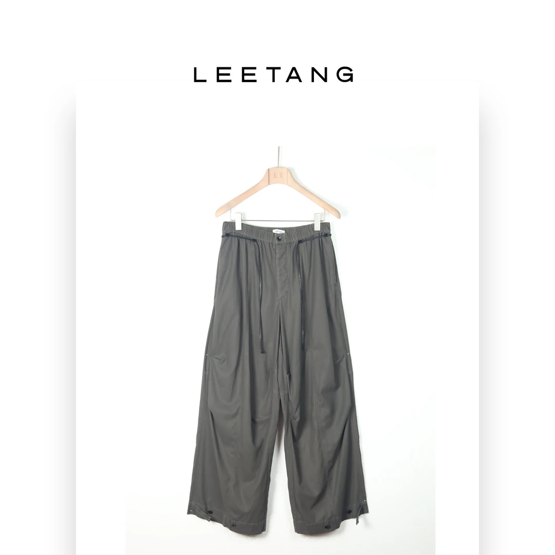 【LEETANG】轻薄垂坠成衣水洗休闲裤LT-ZS2081