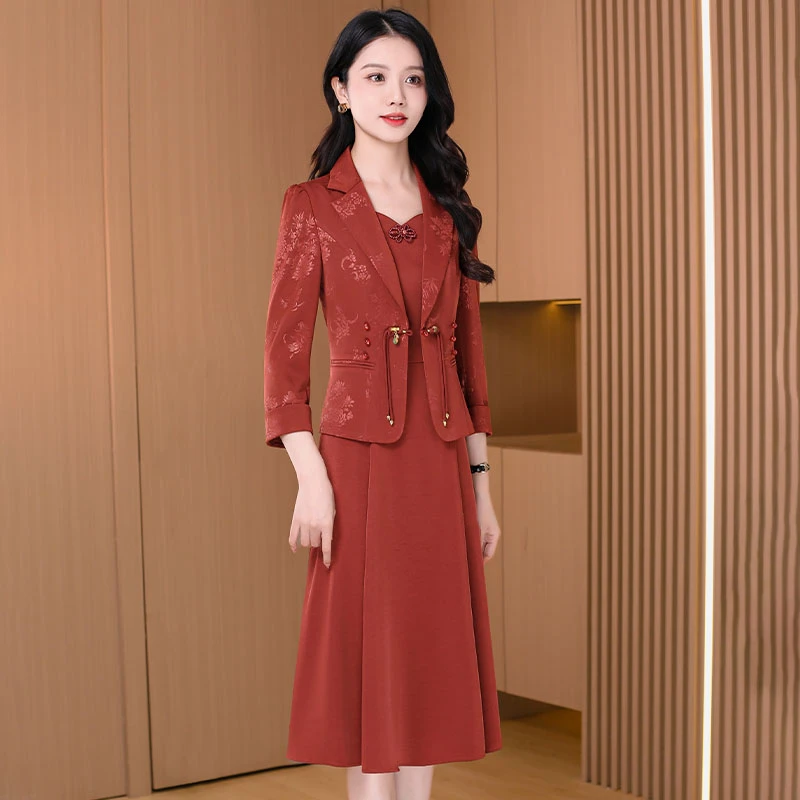 洋气休闲装轻奢小众高级感女装连衣裙2025新款贵夫人气质两件套裙