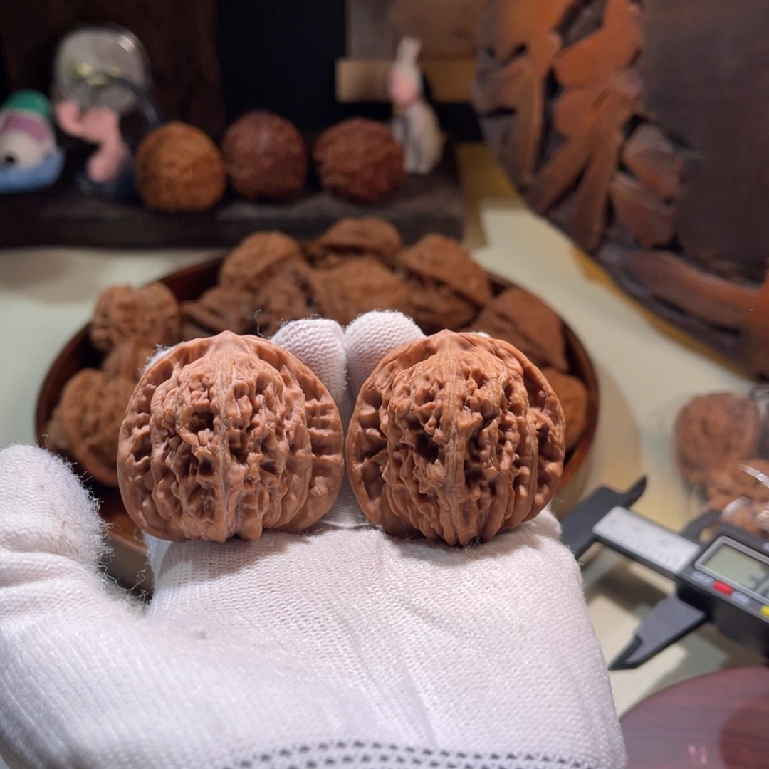 把件文玩核桃42红皮）原装四座楼全品有色差不退不换