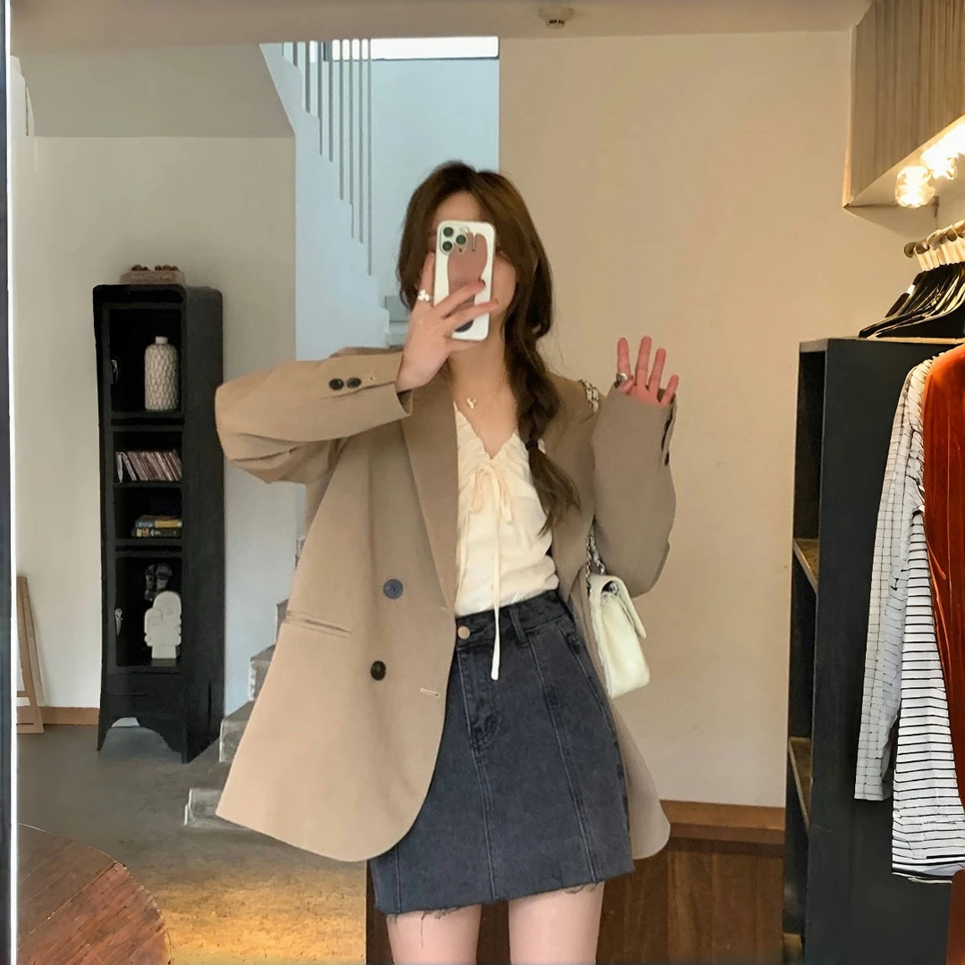 许我耀眼 / 伯德小姐温柔范儿西服外套13922花契200斤胖mm时尚