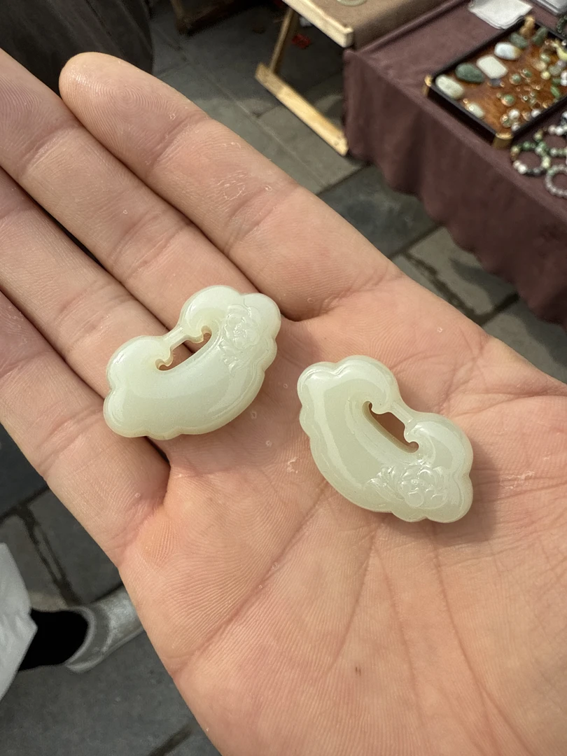 悦己珠宝和田玉青海料平安如意锁多样性发货拍一发一