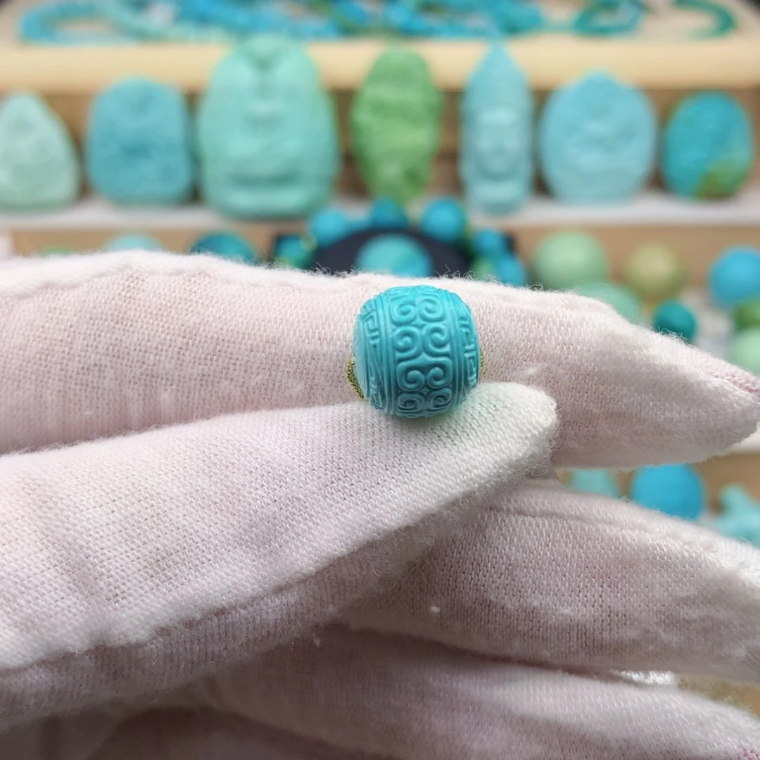 未镶嵌绿松石珠宝奇石11.5毫米