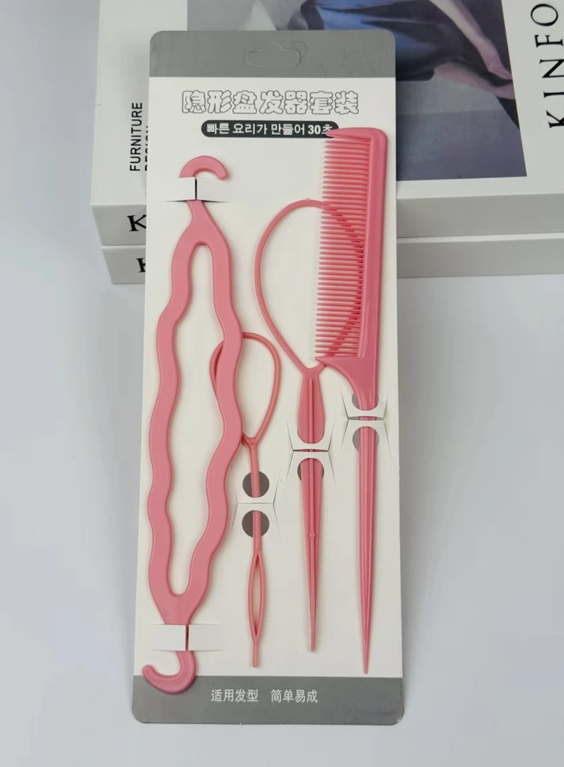 宝宝盘发器扎头发穿发器拉发针扎发套装