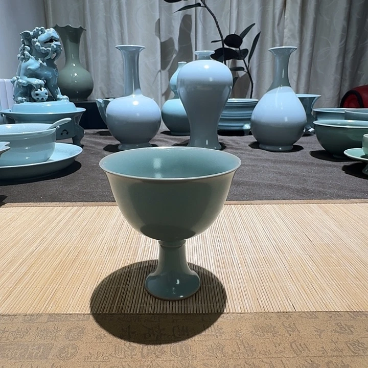 陶其他全手工，高脚杯