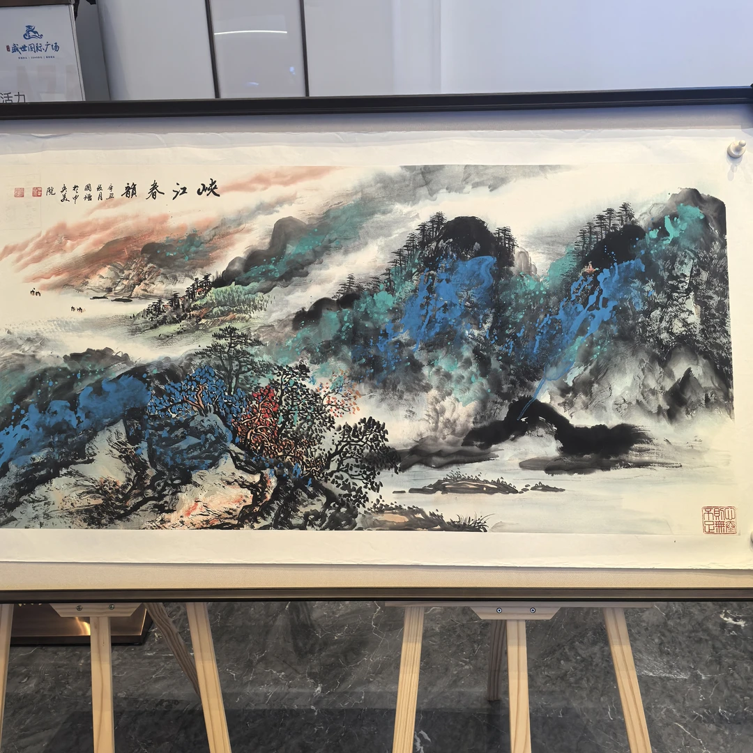 鑫润美术馆-8平尺泼墨横幅-张国强老师